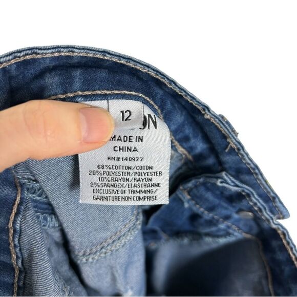 Hudson Distressed Jeans Girls Size 12 Back Pocket Flaps - Picture 6 of 8